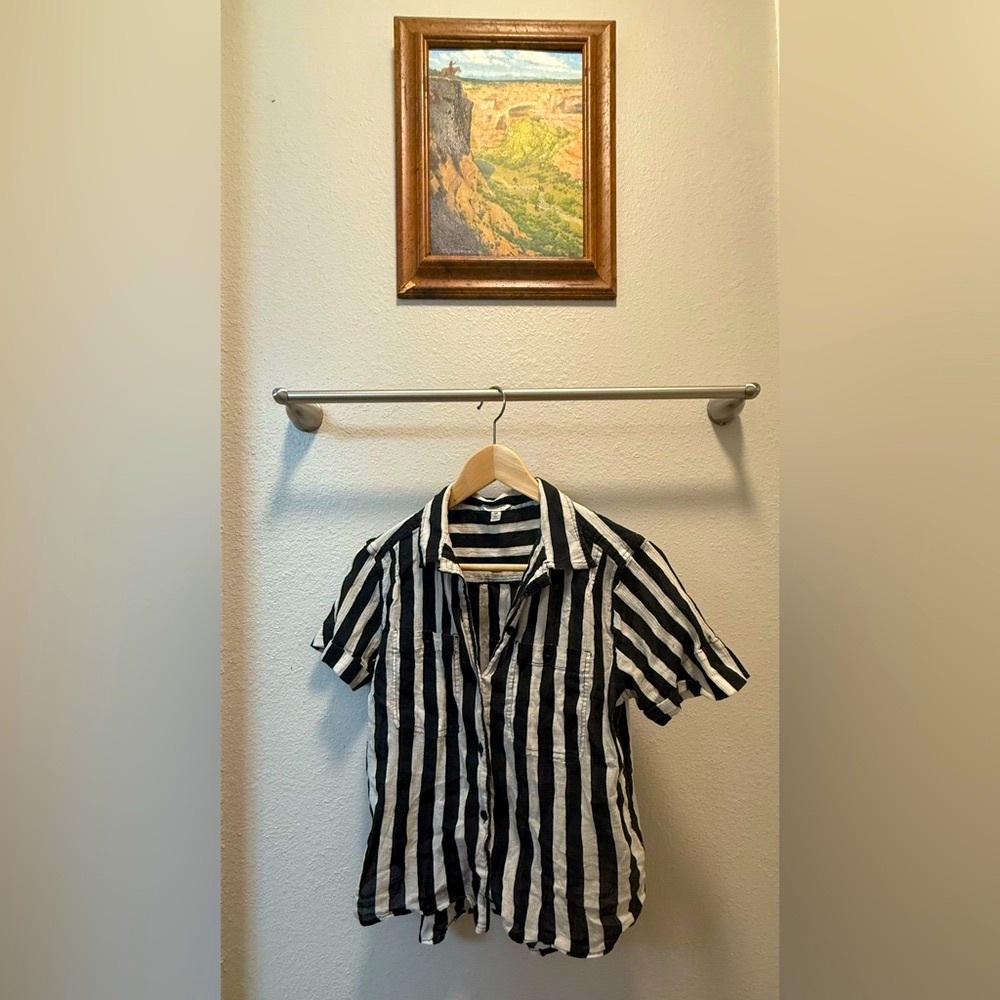 Black and White Striped Shirt
